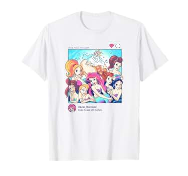 Areeam ディズニー リトルマーメイド アリエル ギャザーブラウス Areeam ディズニー リトルマーメイド アリエル ギャザーブラウス